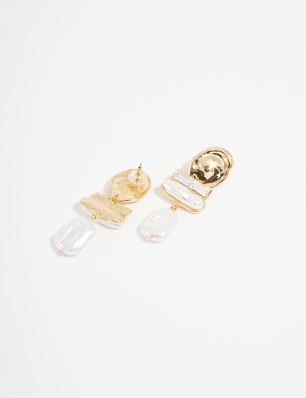 Pearl Drop Earrings Gold