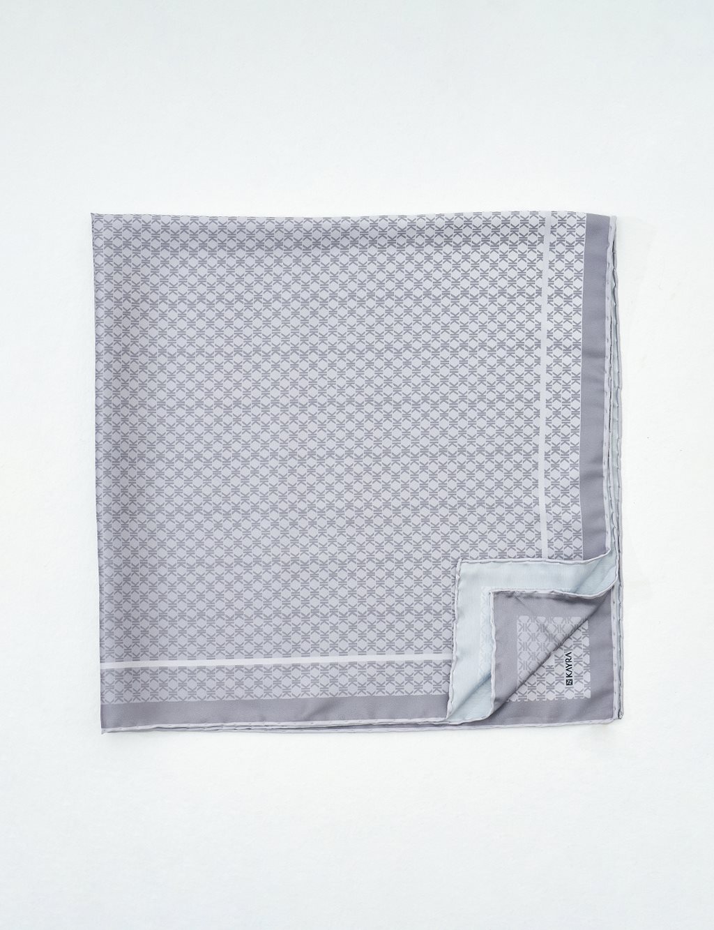 Monogram Scarf Gray with K Logo