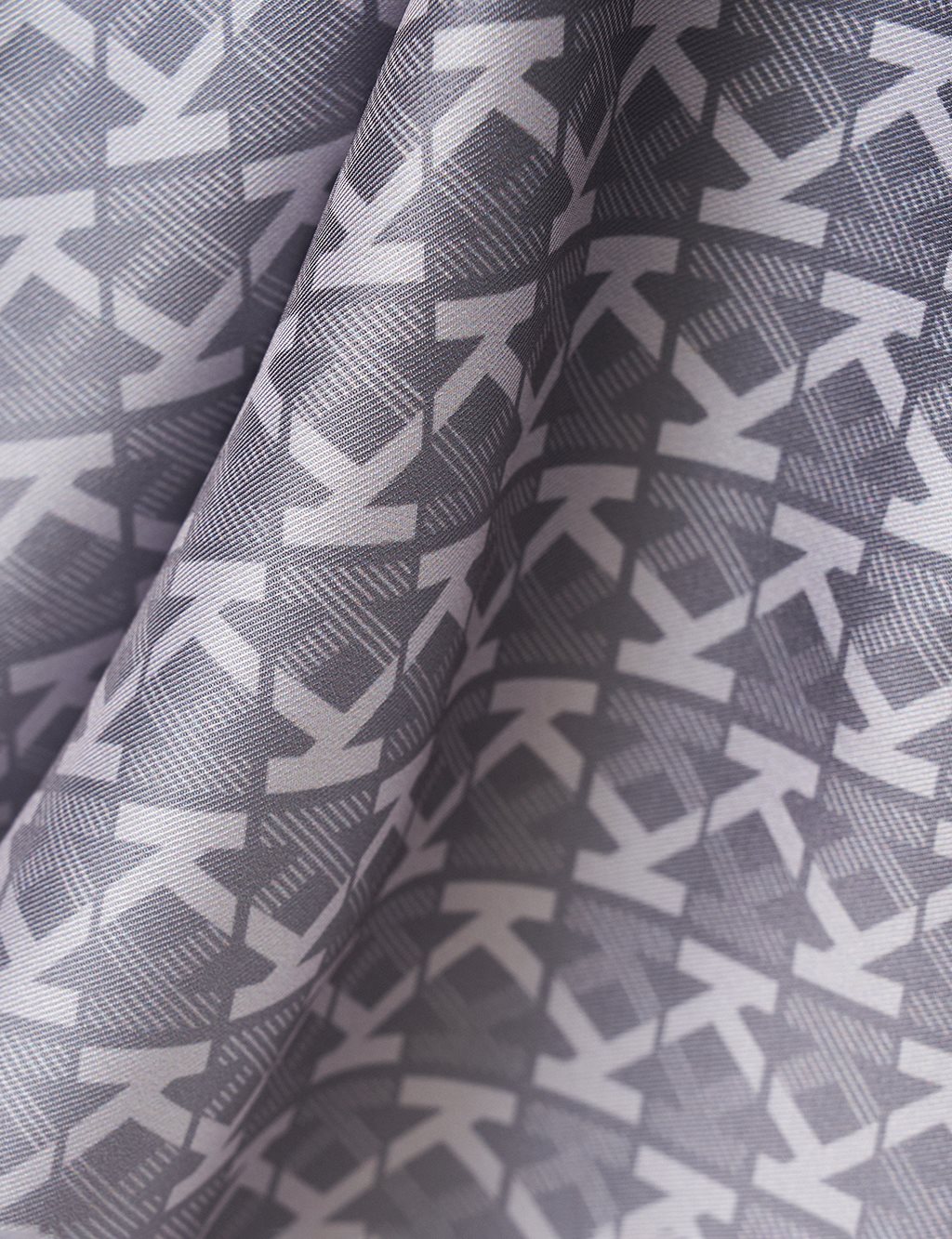 Monogram Scarf Gray with K Logo