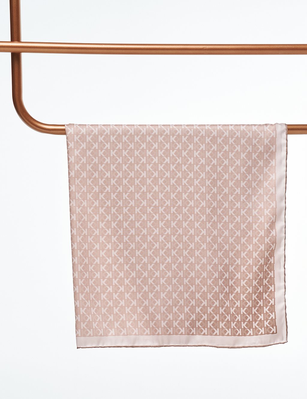 K Logo Monogram Scarf Beige