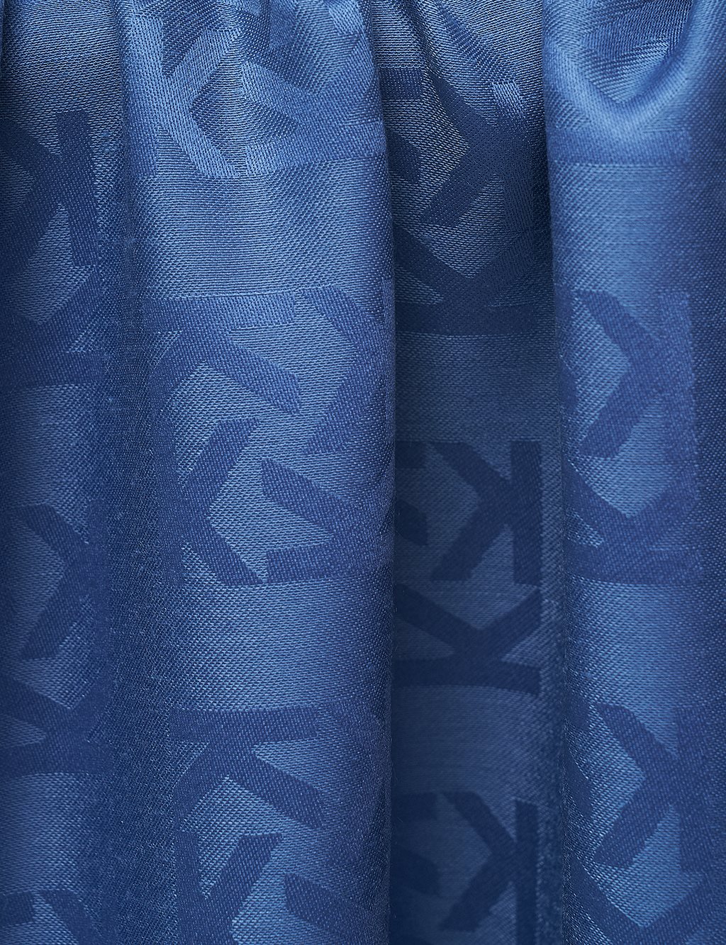 Logo Silk Shawl Indigo