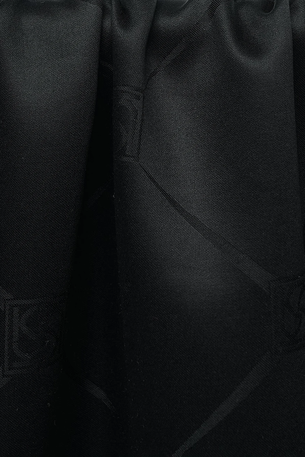 Baklava Pattern Silk Shawl Black