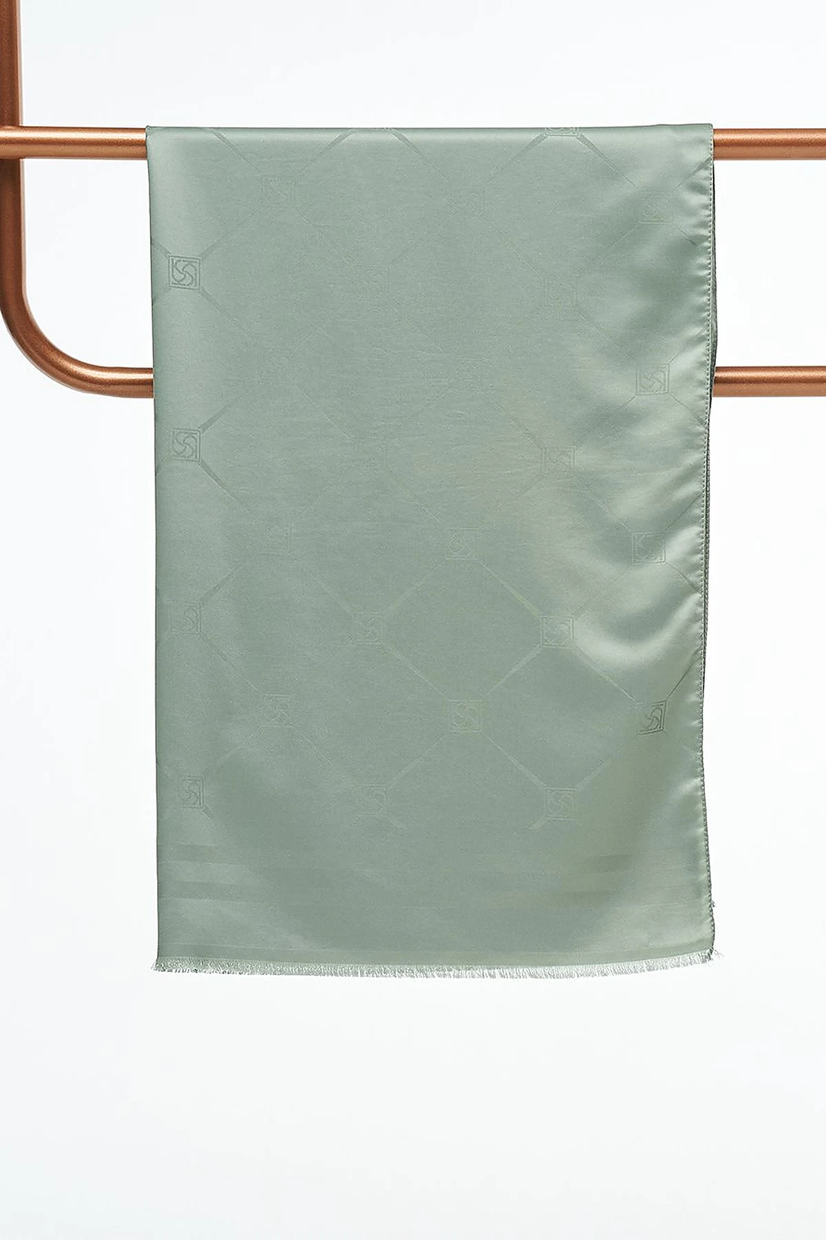 Baklava Pattern Silk Shawl Mint