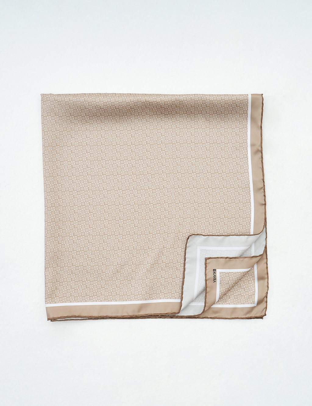 Logo Monogram Scarf Beige