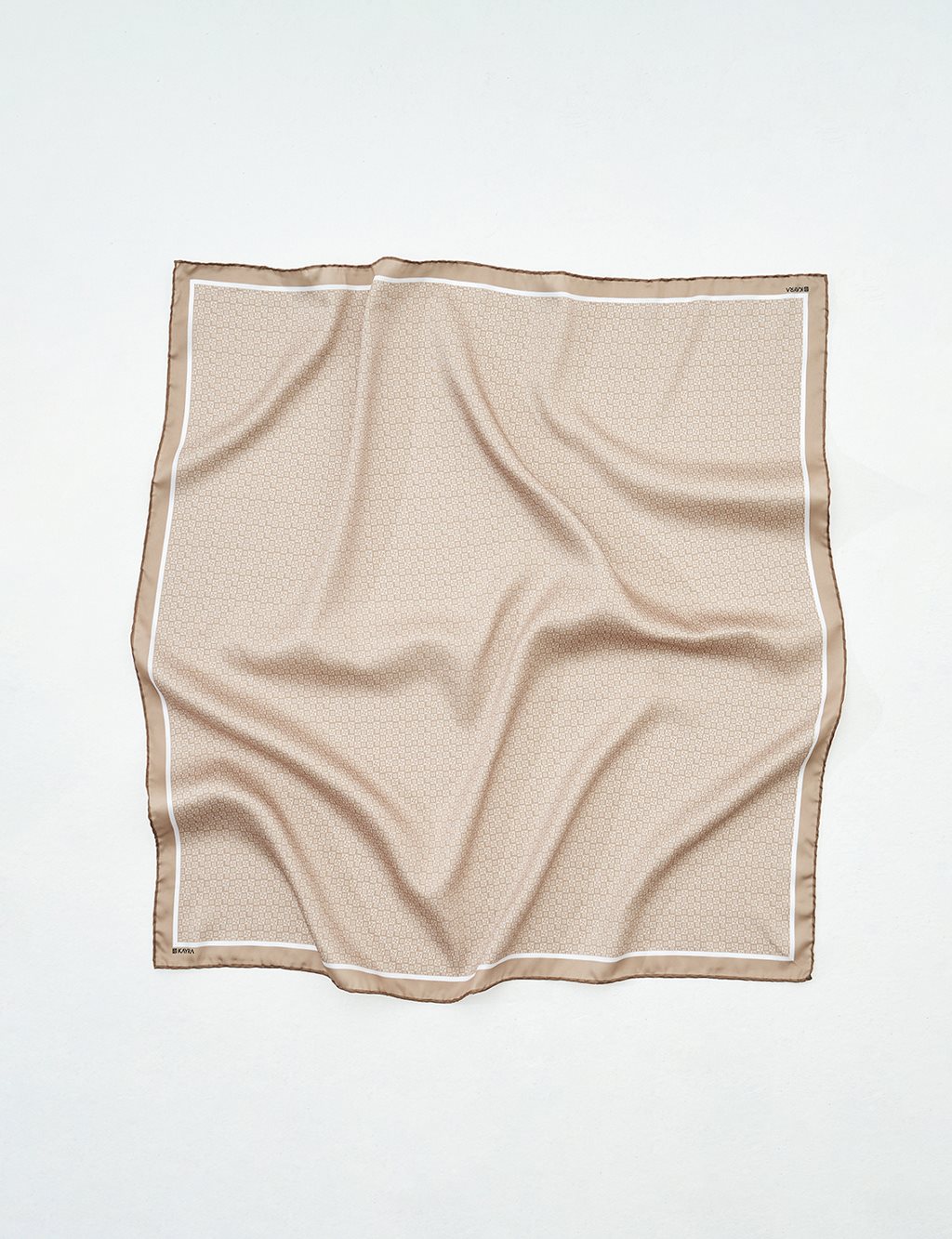 Logo Monogram Scarf Beige