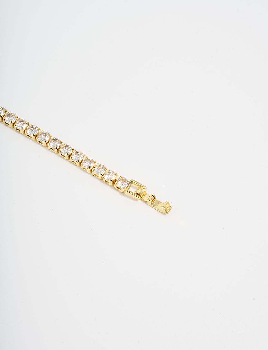 Shiny Stone Arrayed Waterway Bracelet Gold
