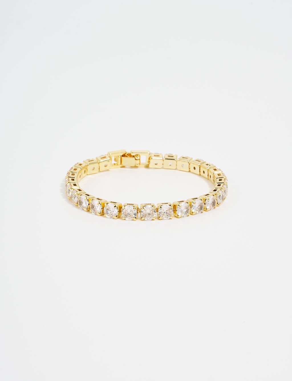 Shiny Stone Arrayed Waterway Bracelet Gold