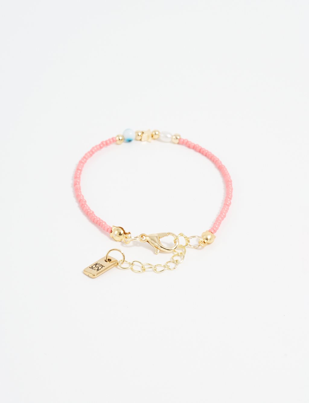 Star Figured Beaded Bracelet Pink