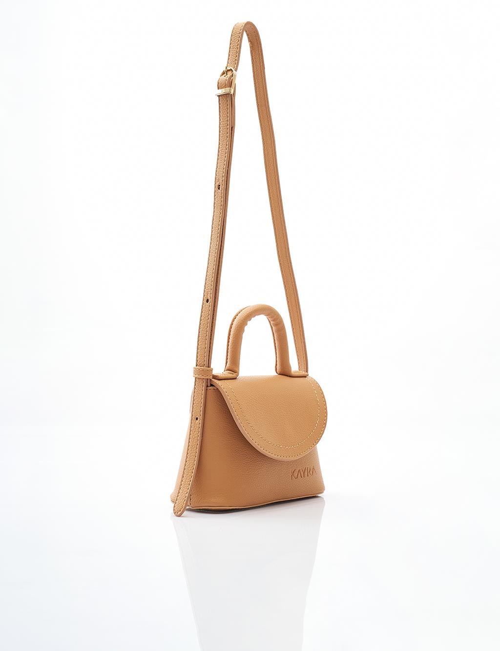 Mini Shoulder Bag in Light Brown 