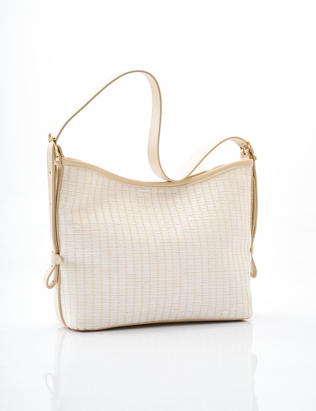 Cream Nested Tote Straw Bag