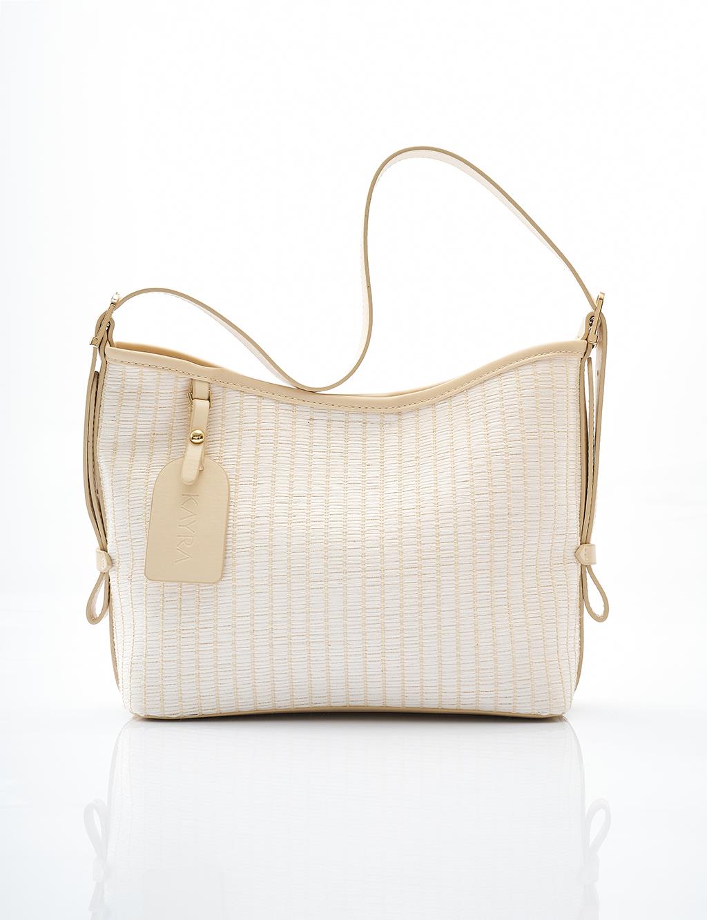 Cream Nested Tote Straw Bag