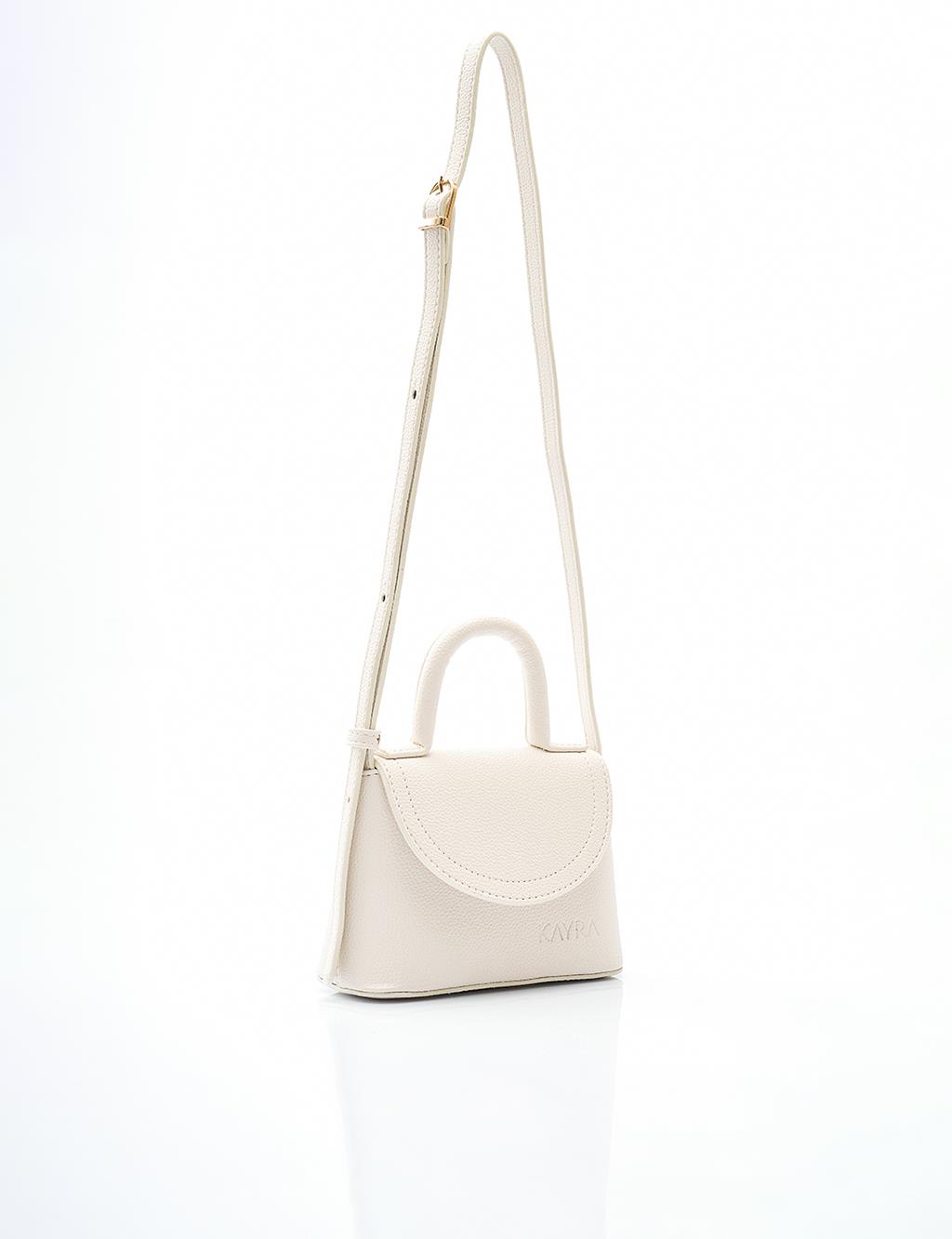 Mini Shoulder Bag in Cream