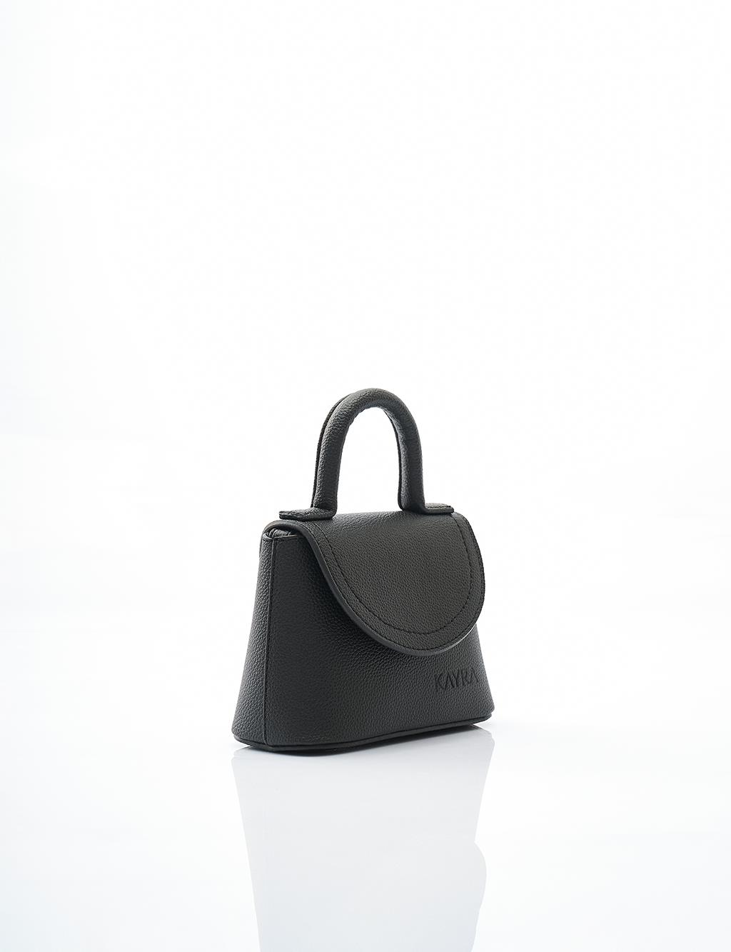 Mini Shoulder Bag in Black