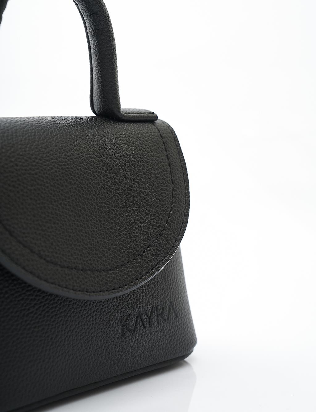 Mini Shoulder Bag in Black