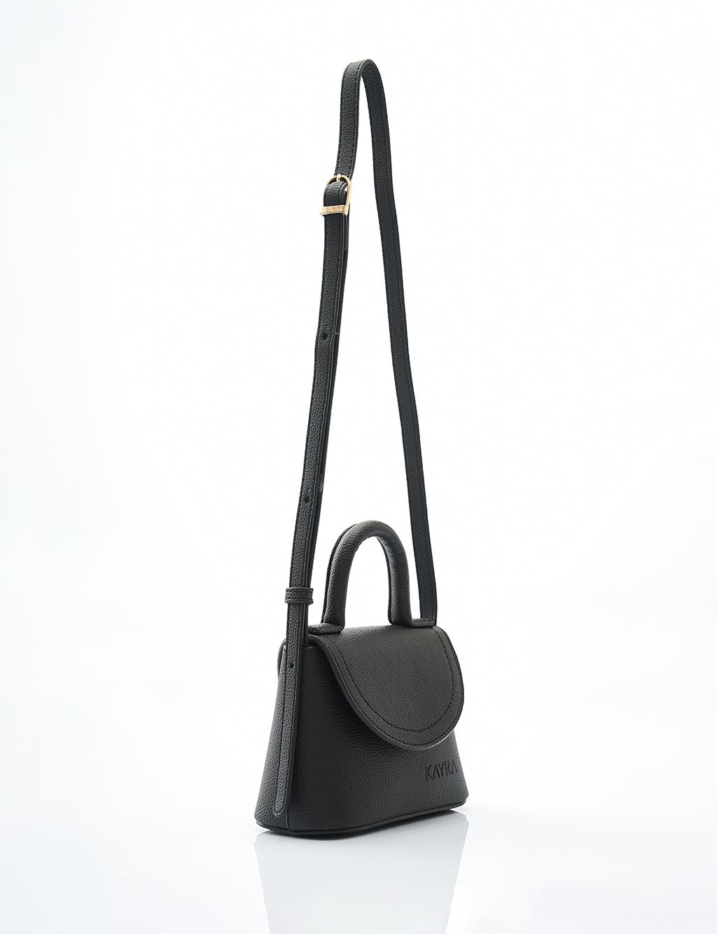 Mini Shoulder Bag in Black