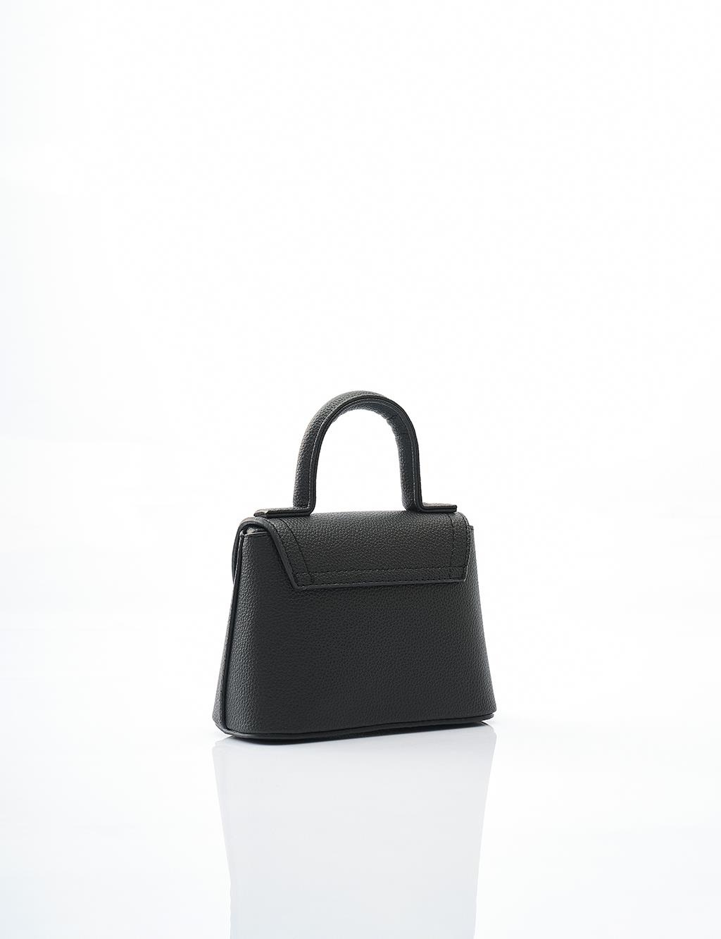 Mini Shoulder Bag in Black