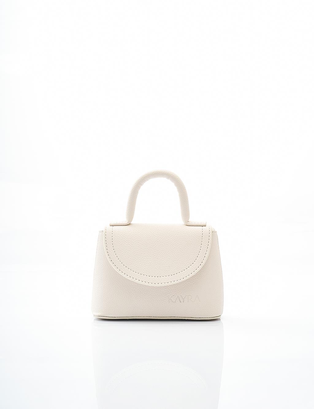 Mini Shoulder Bag in Cream