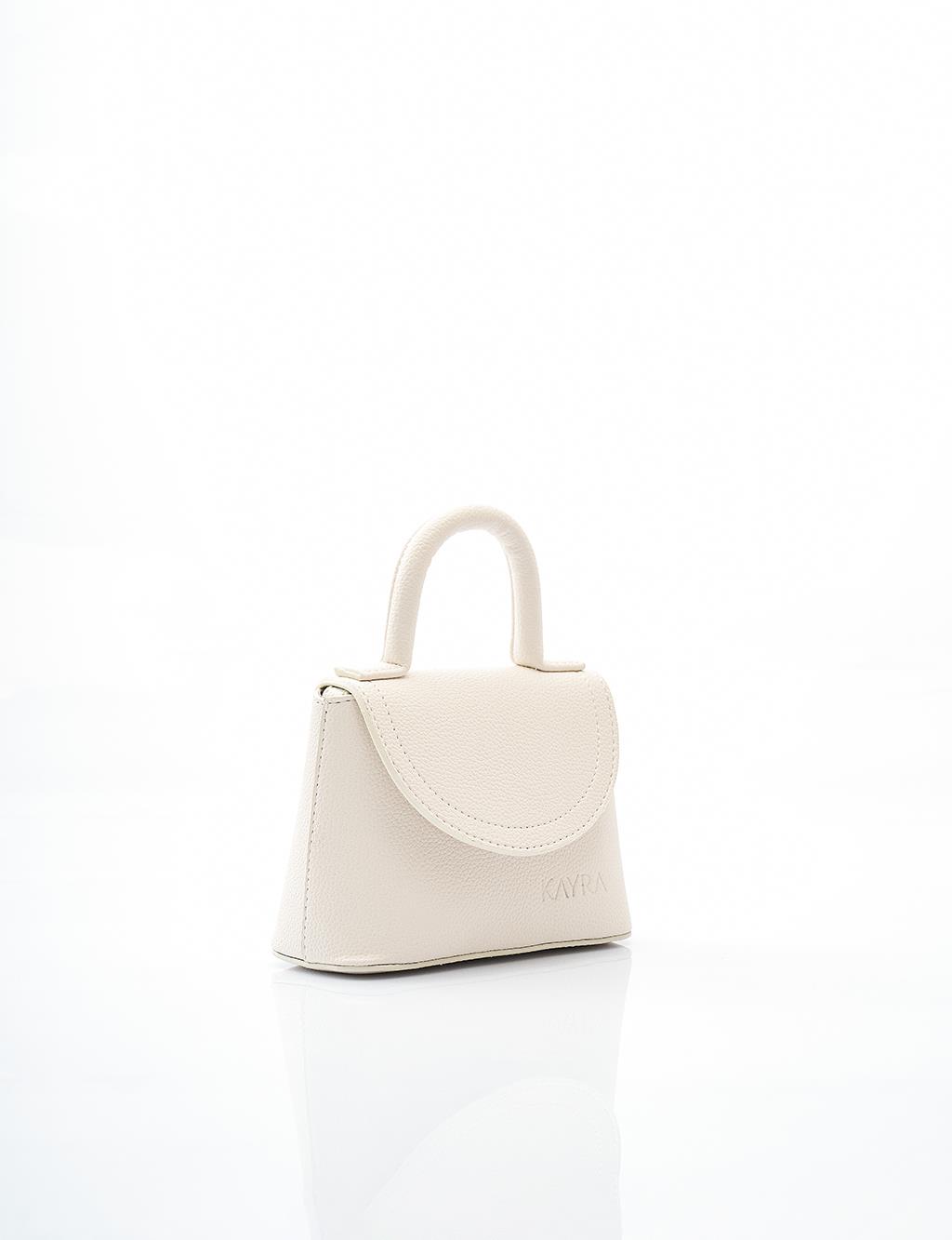 Mini Shoulder Bag in Cream