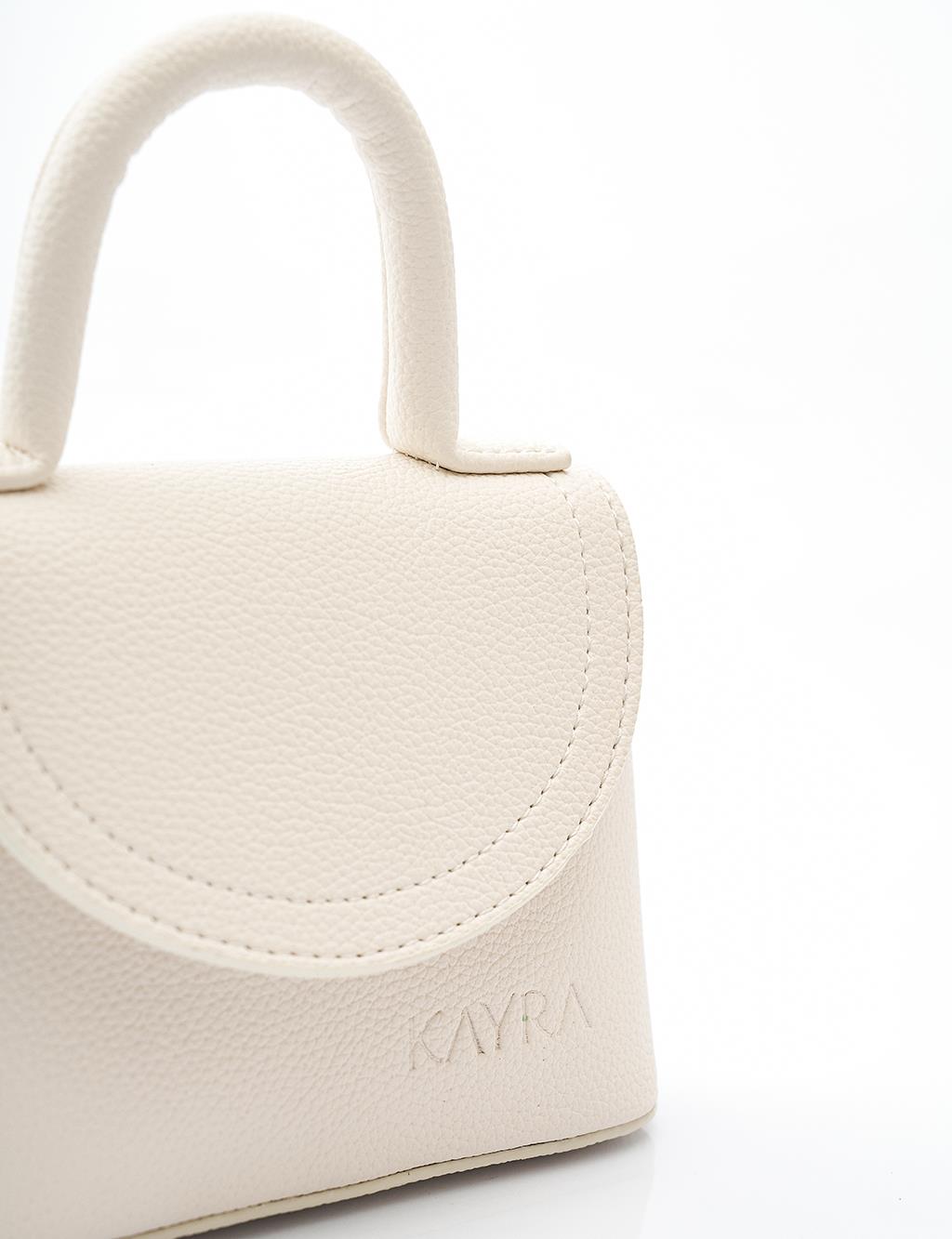 Mini Shoulder Bag in Cream