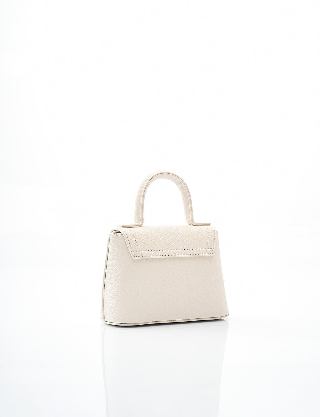 Mini Shoulder Bag in Cream