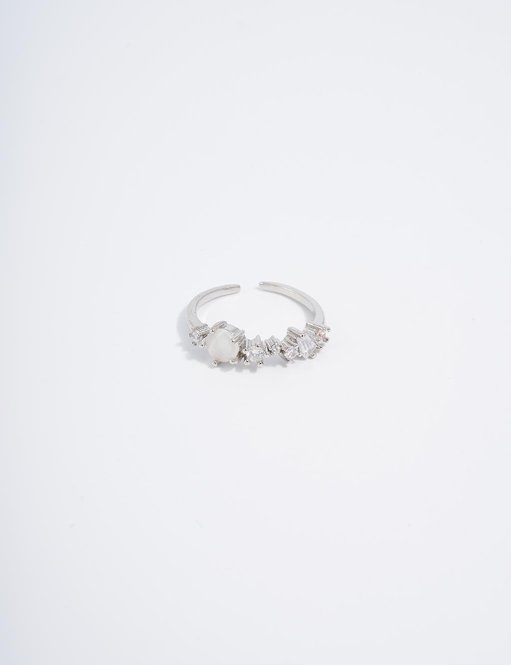 Minimal Detailed Ring Silver