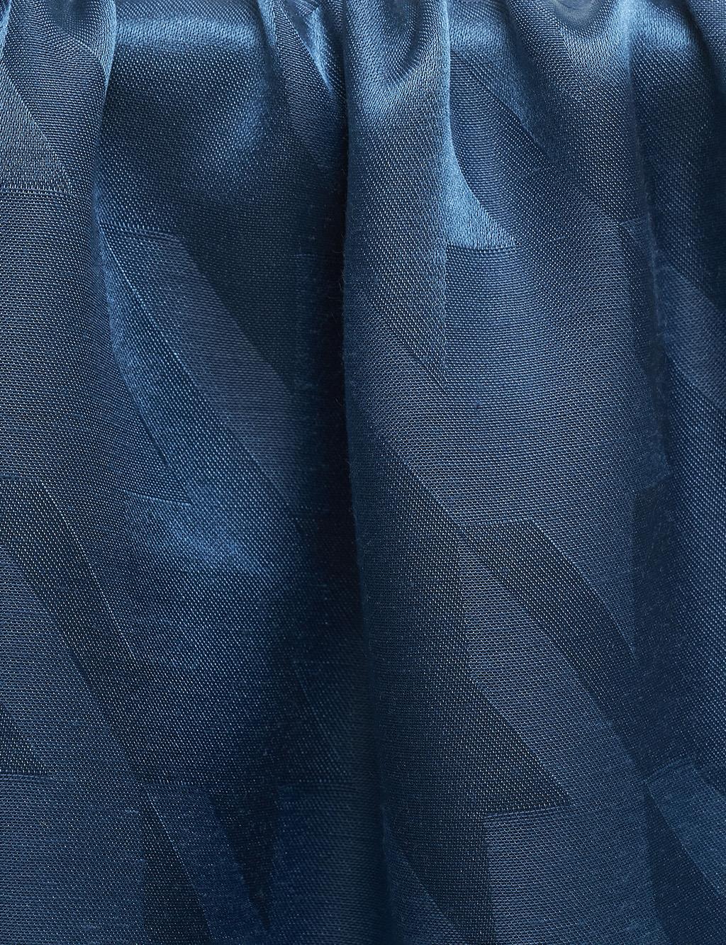 Goose Feet Patterned Woven Shawl Indigo