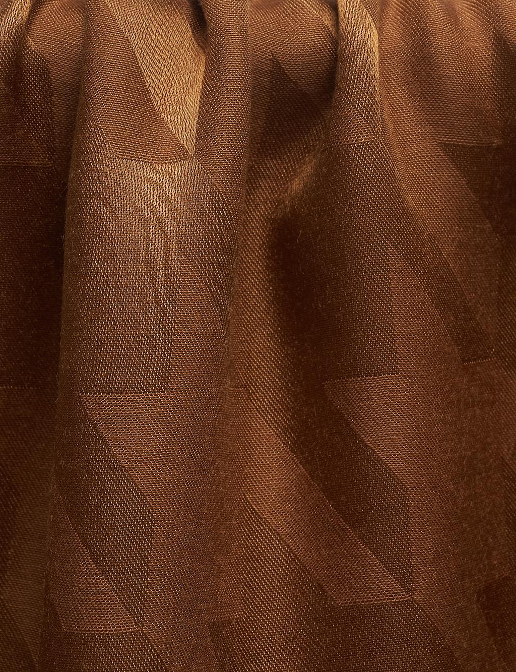 Goose Feet Patterned Woven Shawl Light Brown
