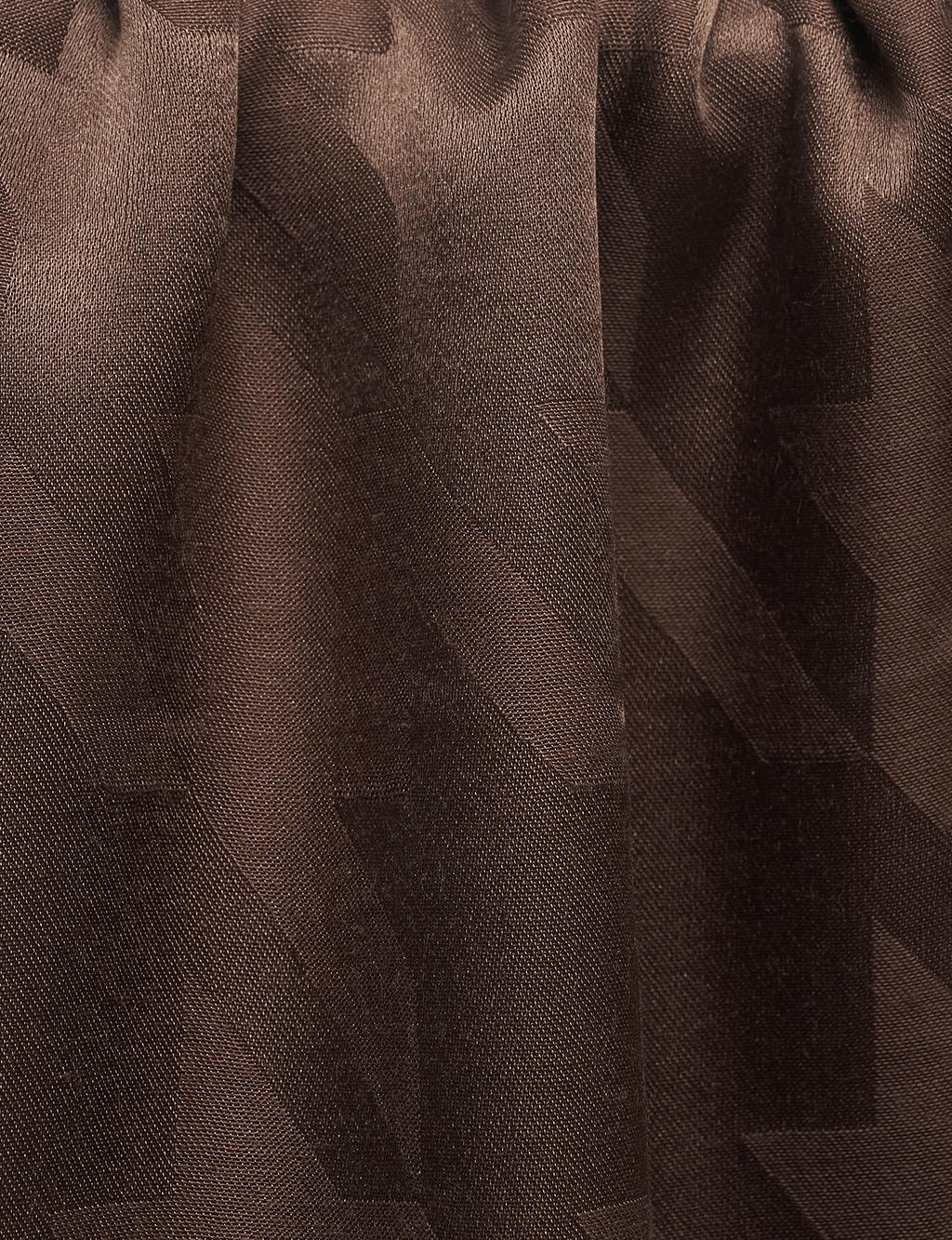 Goose Feet Patterned Woven Shawl Brown
