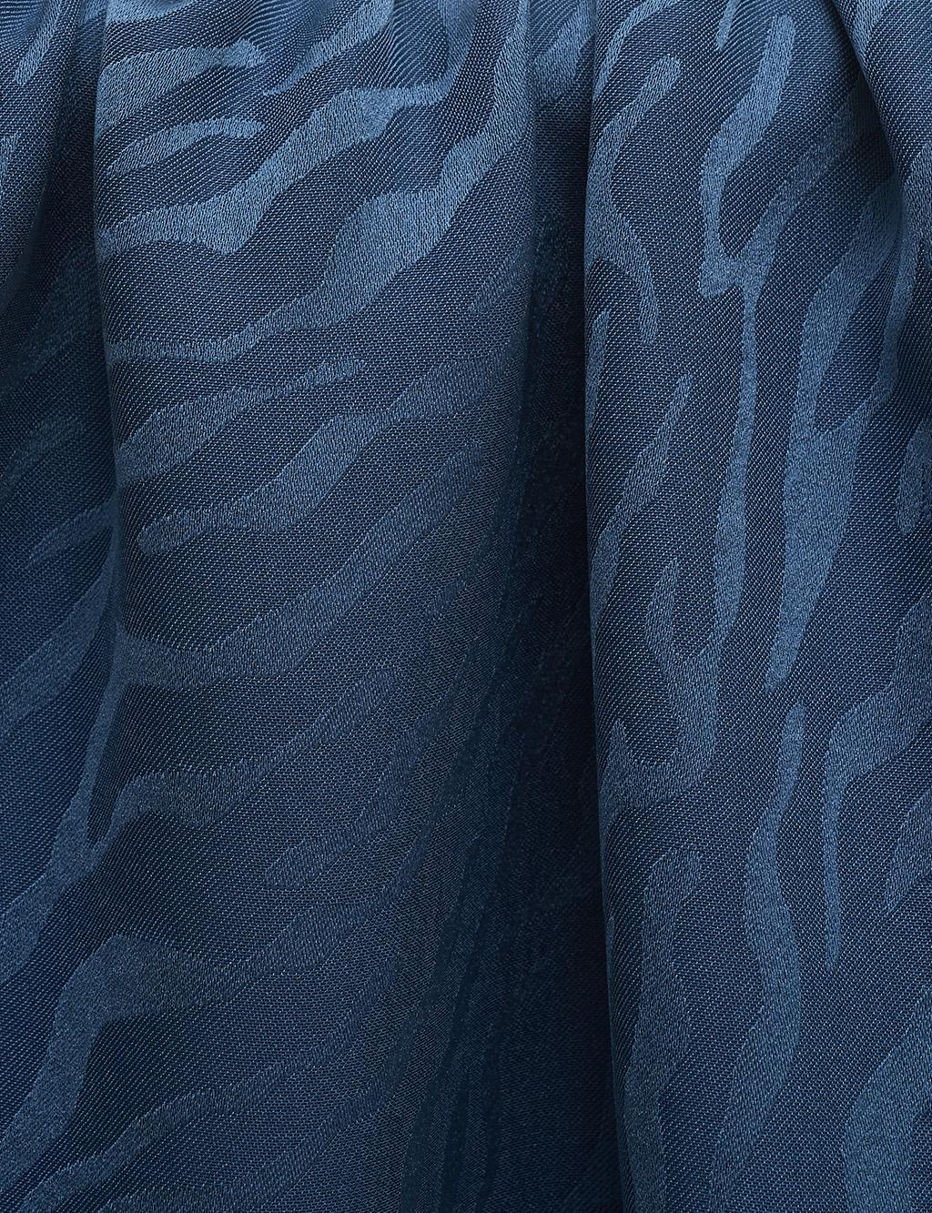 Zebra Patterned Shawl Blue