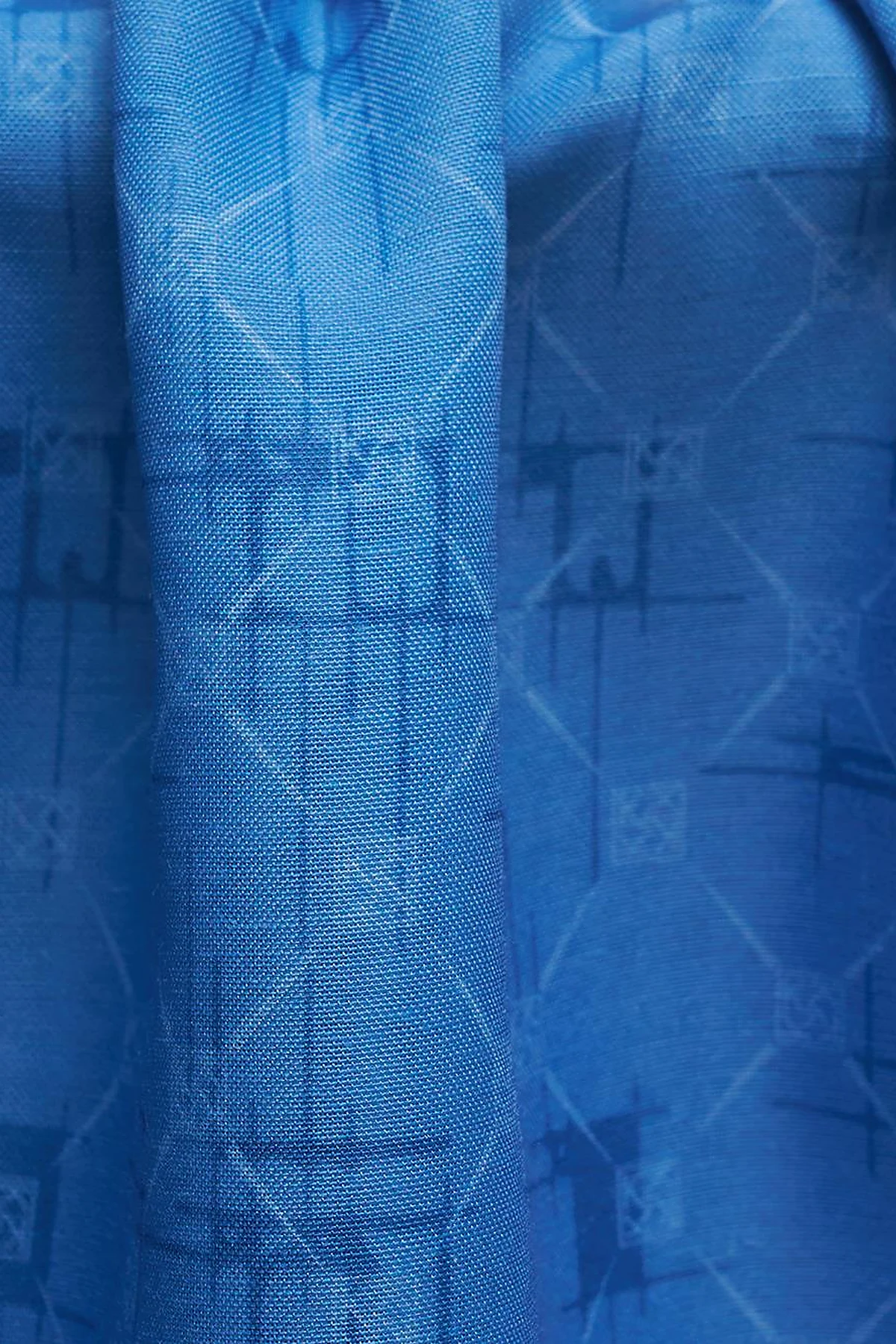 Monogram Patterned Shawl Blue