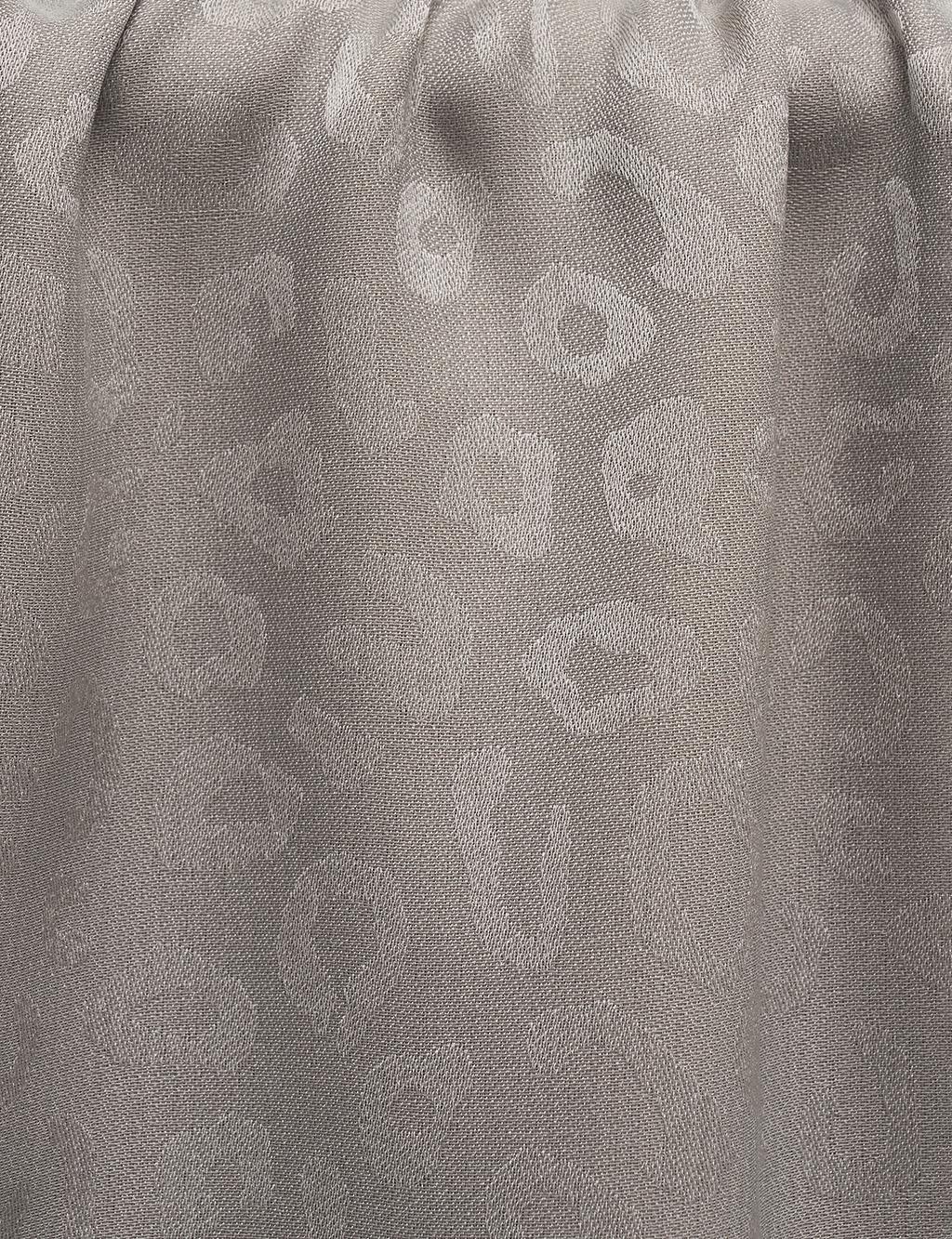 Leopard Patterned Shawl Gray