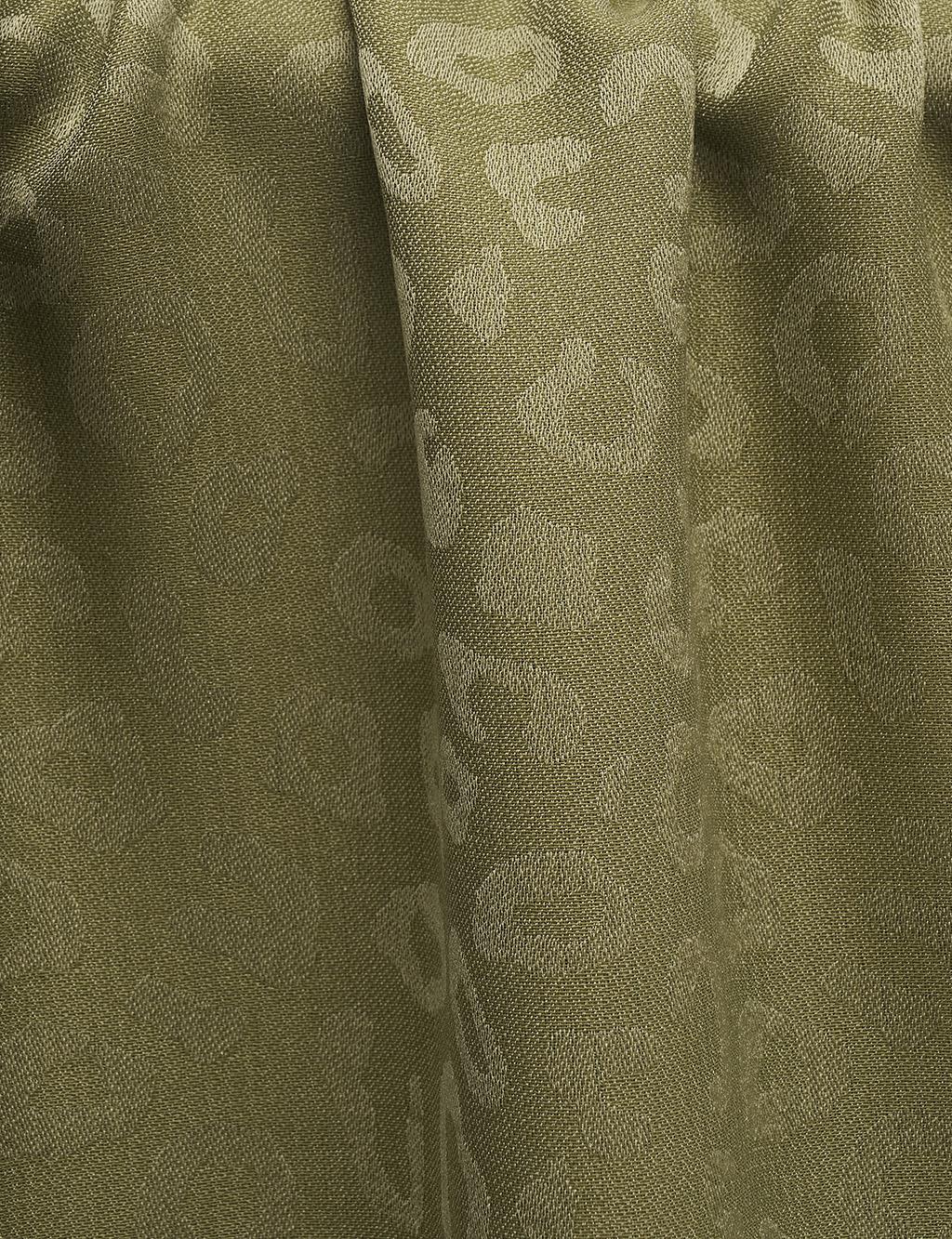 Leopard Patterned Shawl Water Green