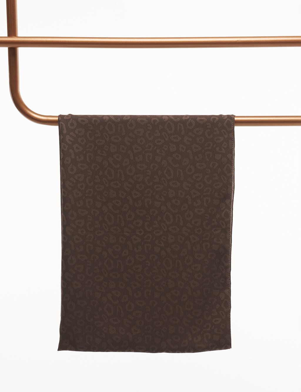 Leopard Patterned Shawl Brown