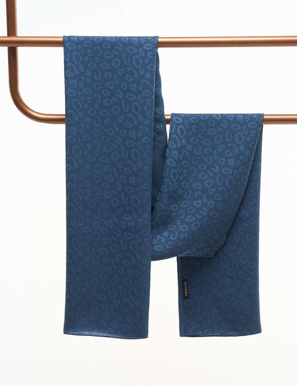 Leopard Patterned Shawl Indigo