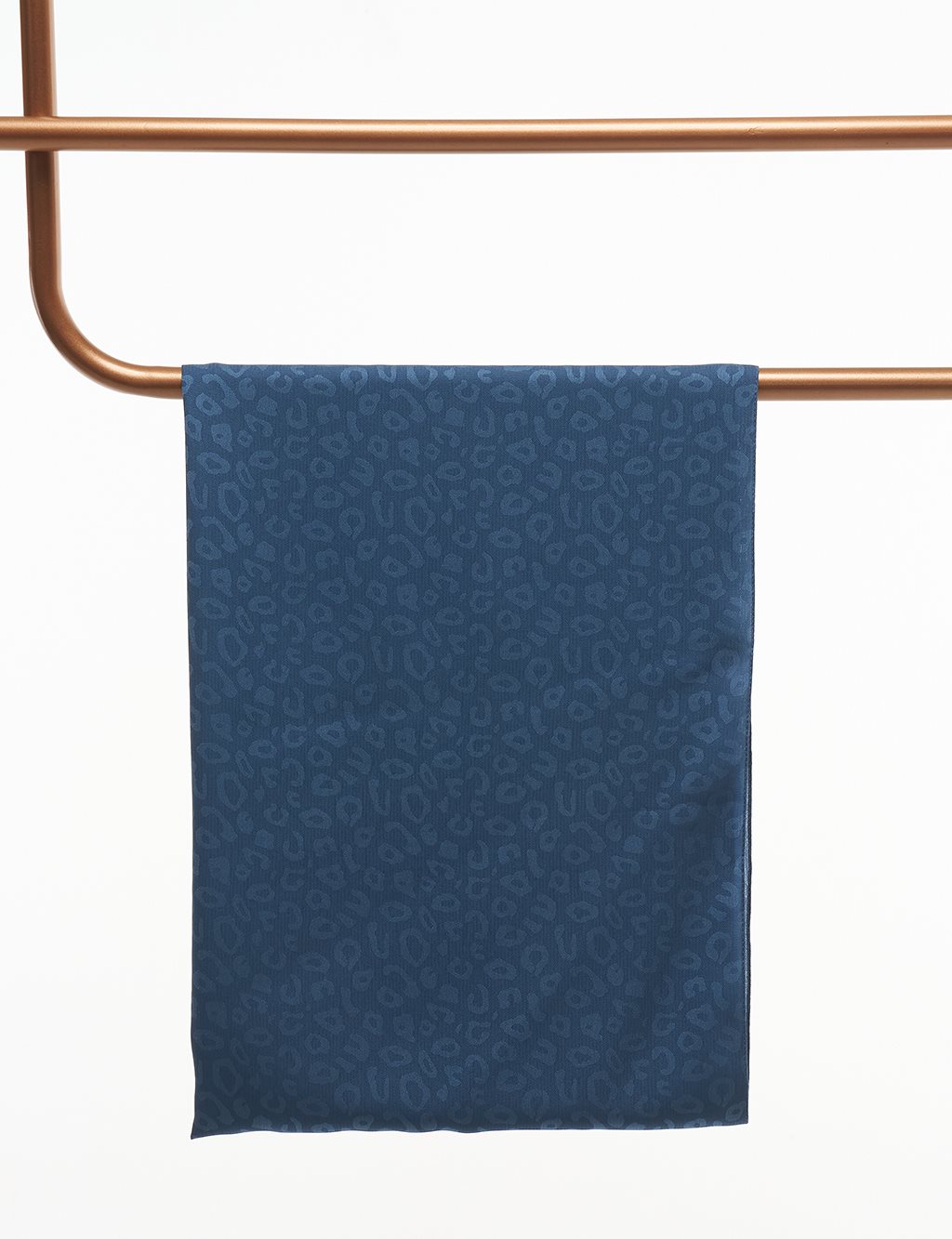 Leopard Patterned Shawl Indigo
