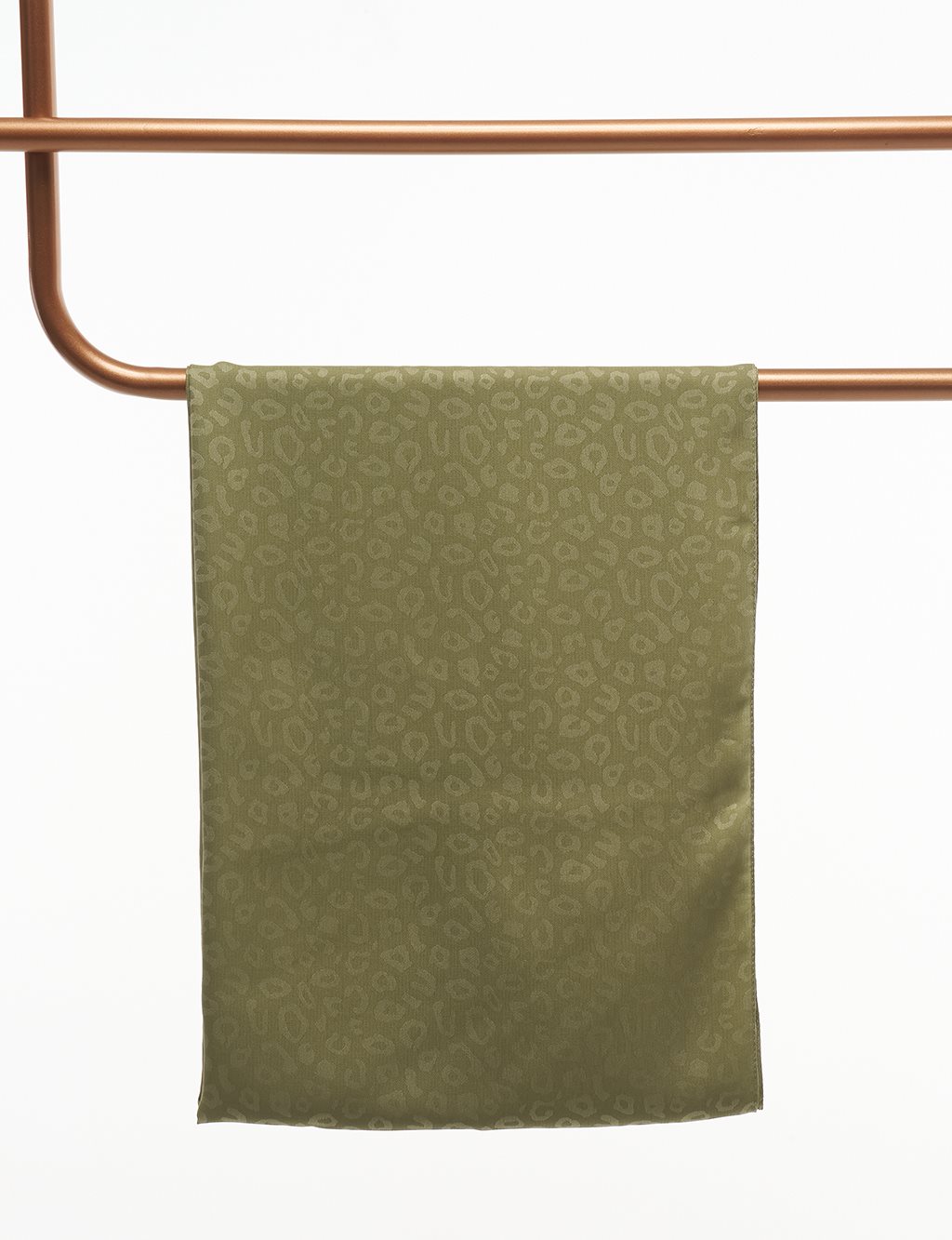 Leopard Patterned Shawl Water Green