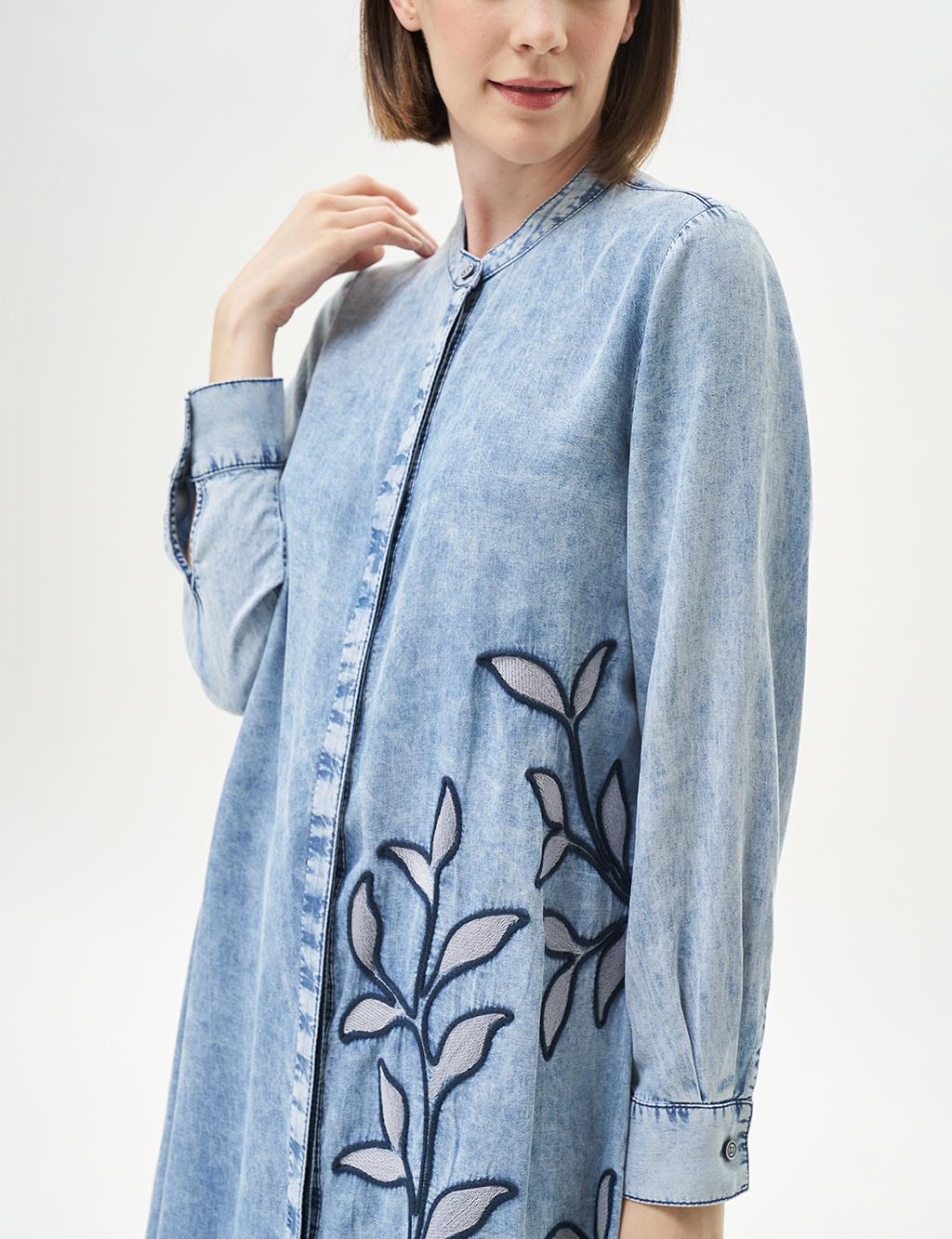 Laser Embroidered Lyocell Tunic Towel Washing