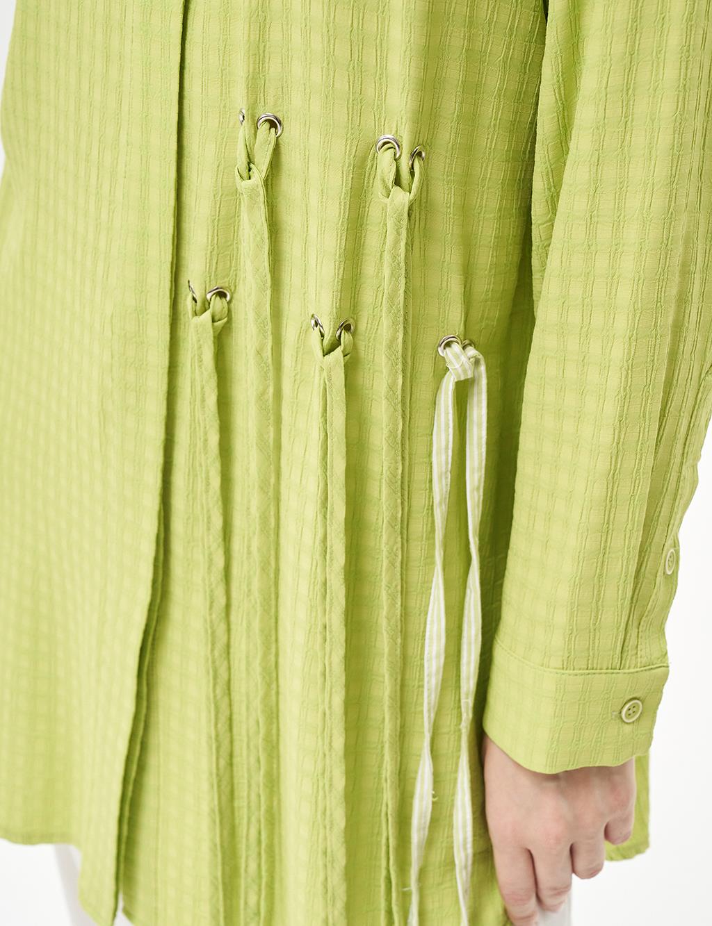 Accessory Detailed Sequined Tunic Pistachio Green