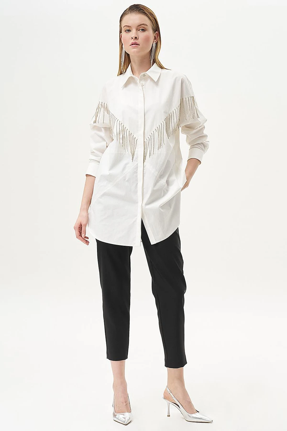 Pleated Tapered Pants Black