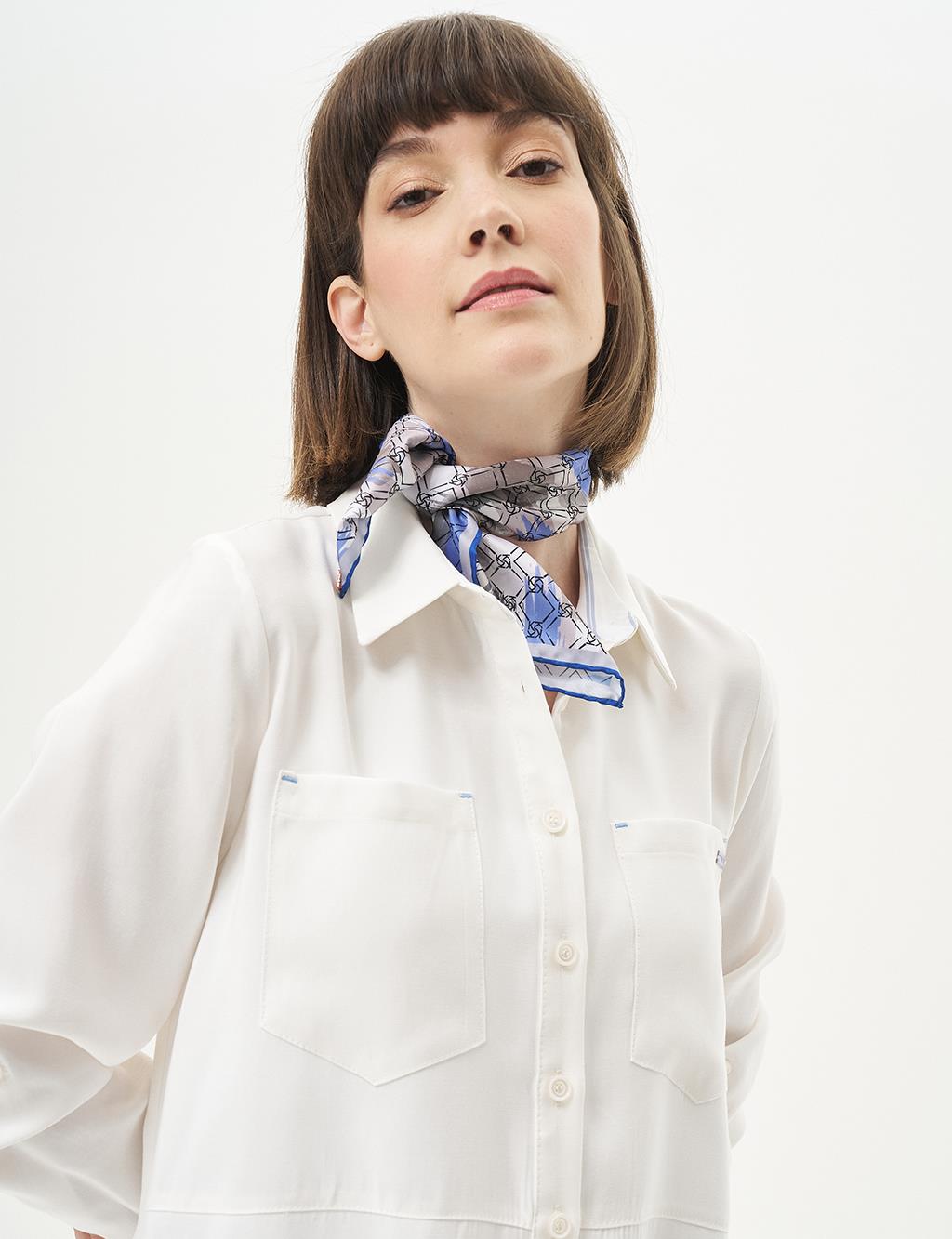 Double Pocket Natural Fabric Tunic Ecru