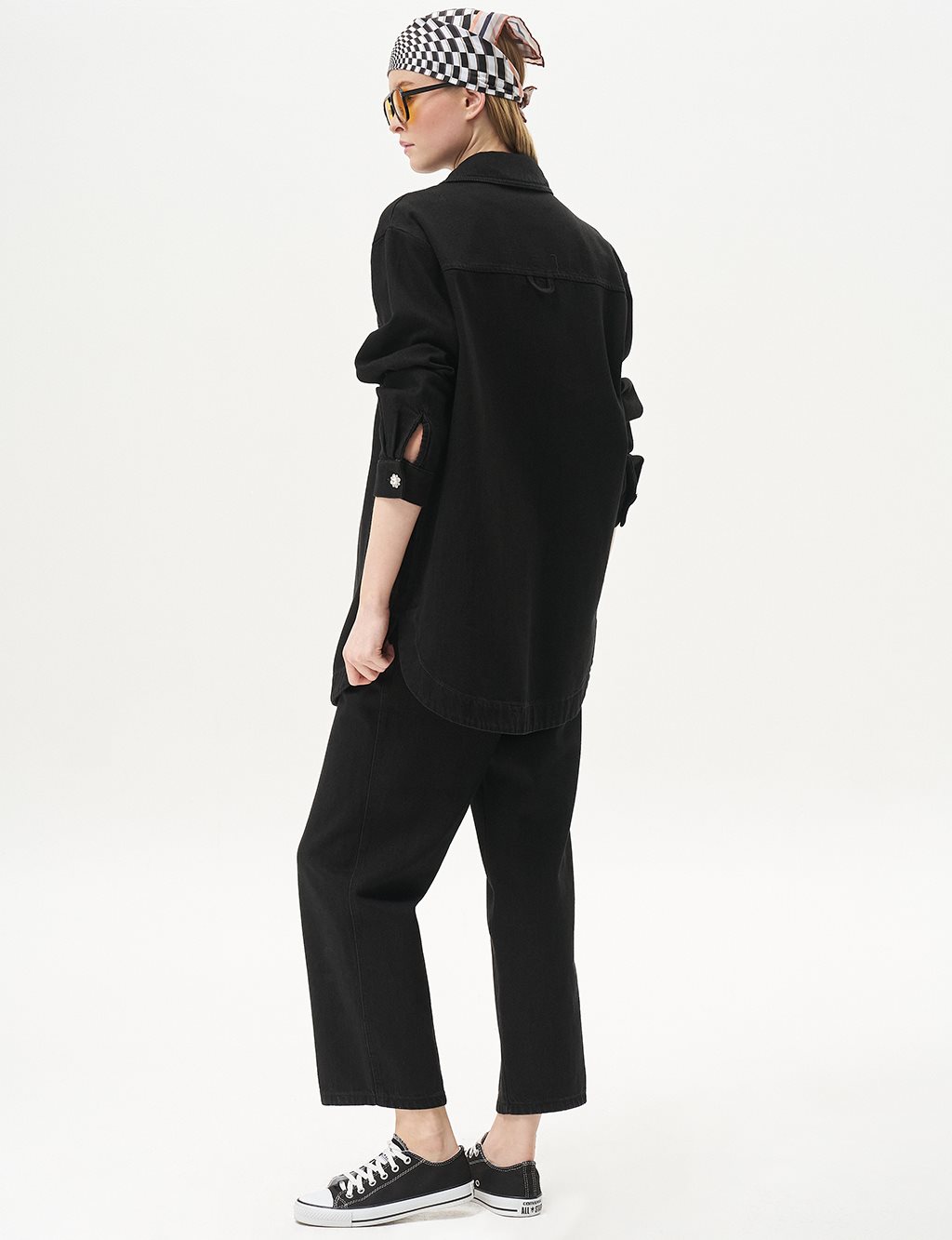 Punto Stitched Denim Jacket Black