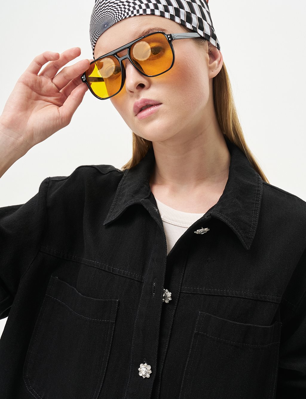 Punto Stitched Denim Jacket Black