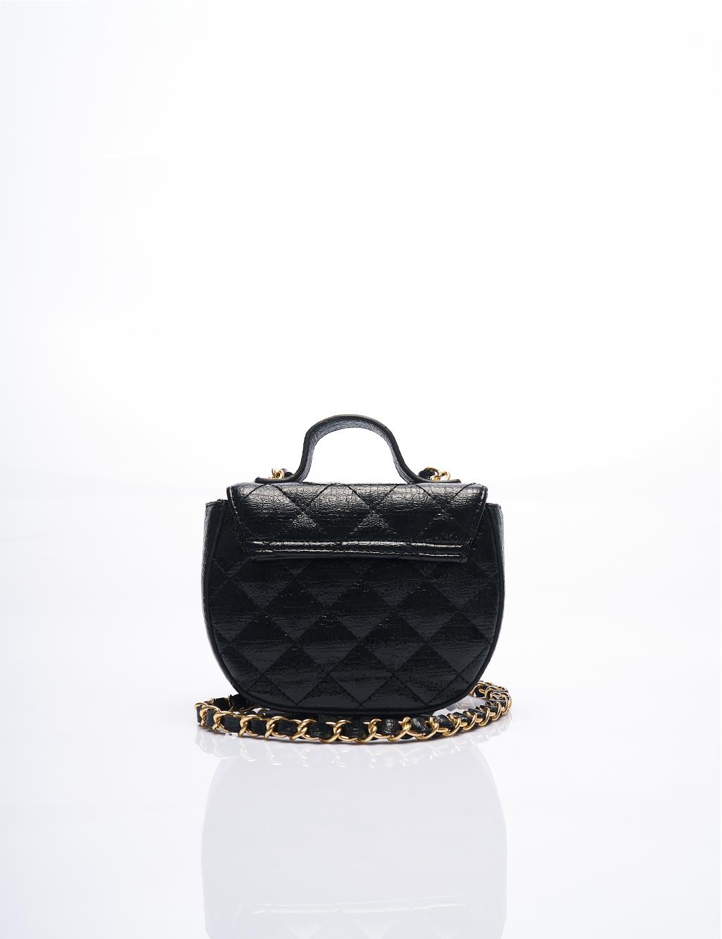 Faux Leather Bag Black