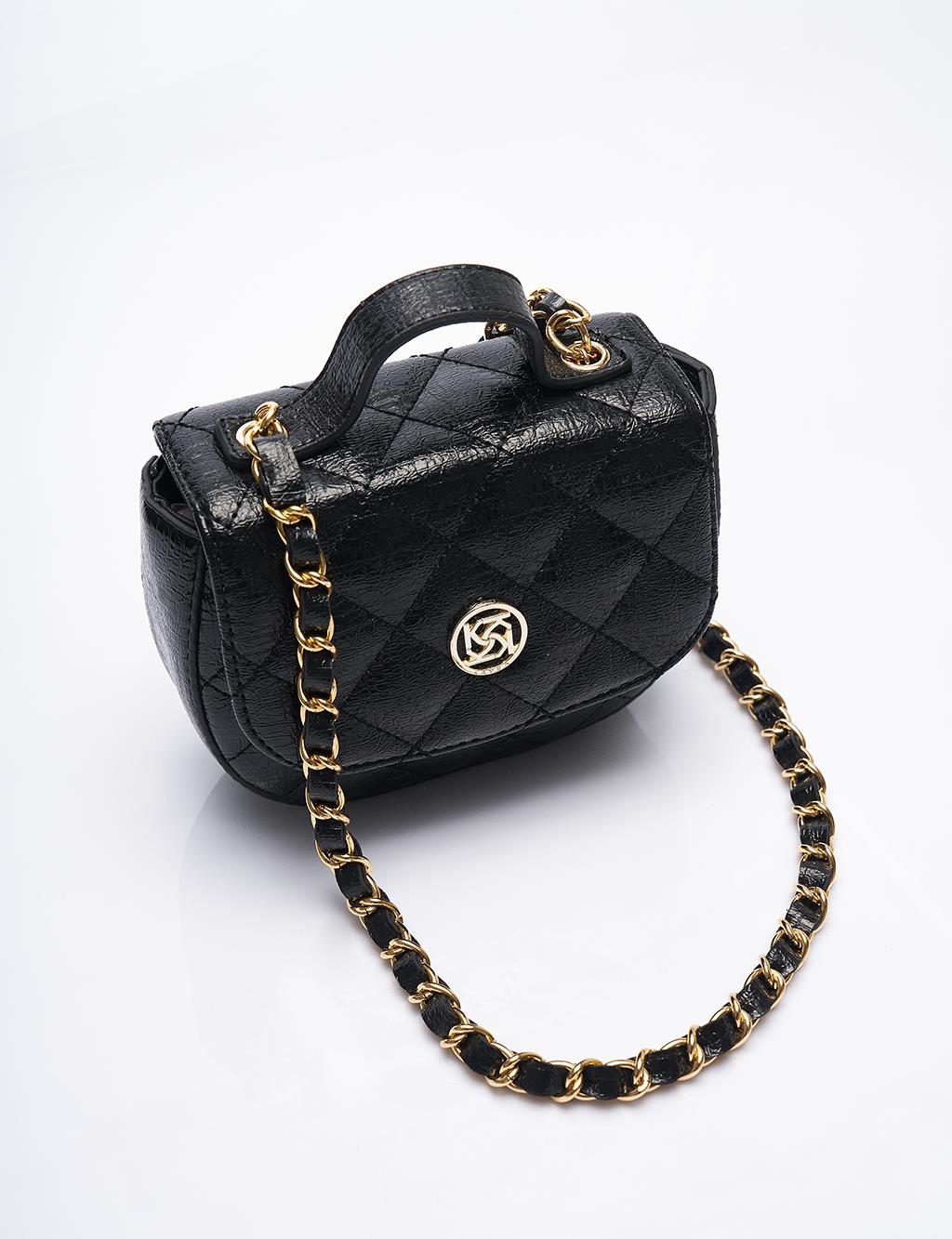 Faux Leather Bag Black