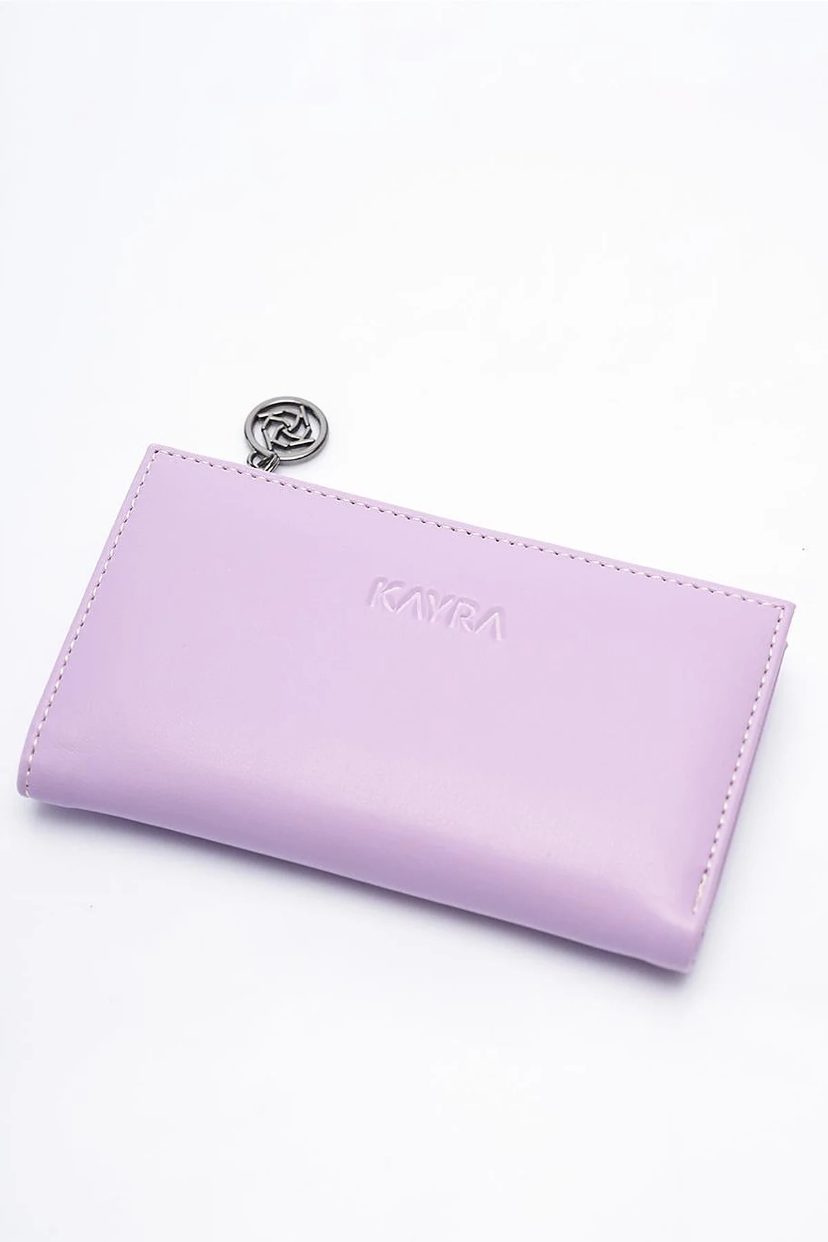 Faux Leather Rectangular Form Wallet Lilac