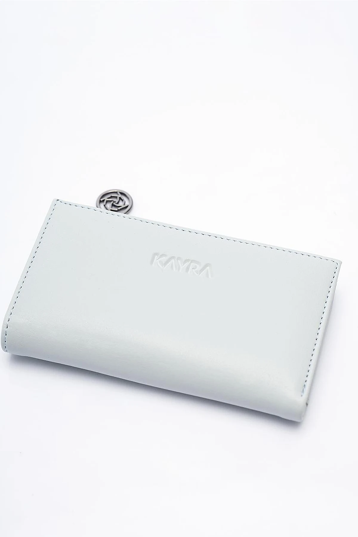 Faux Leather Rectangular Form Wallet Baby Blue