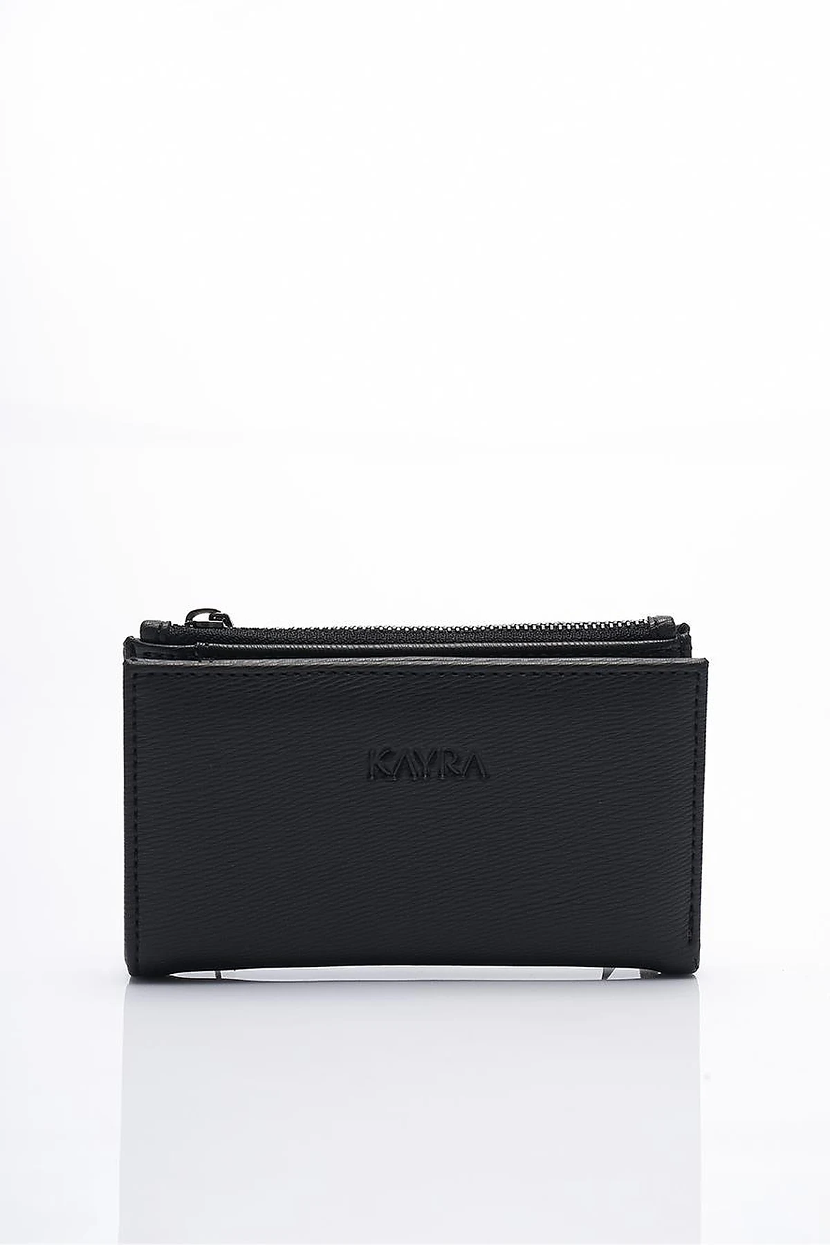 Faux Leather Rectangular Form Wallet Powder