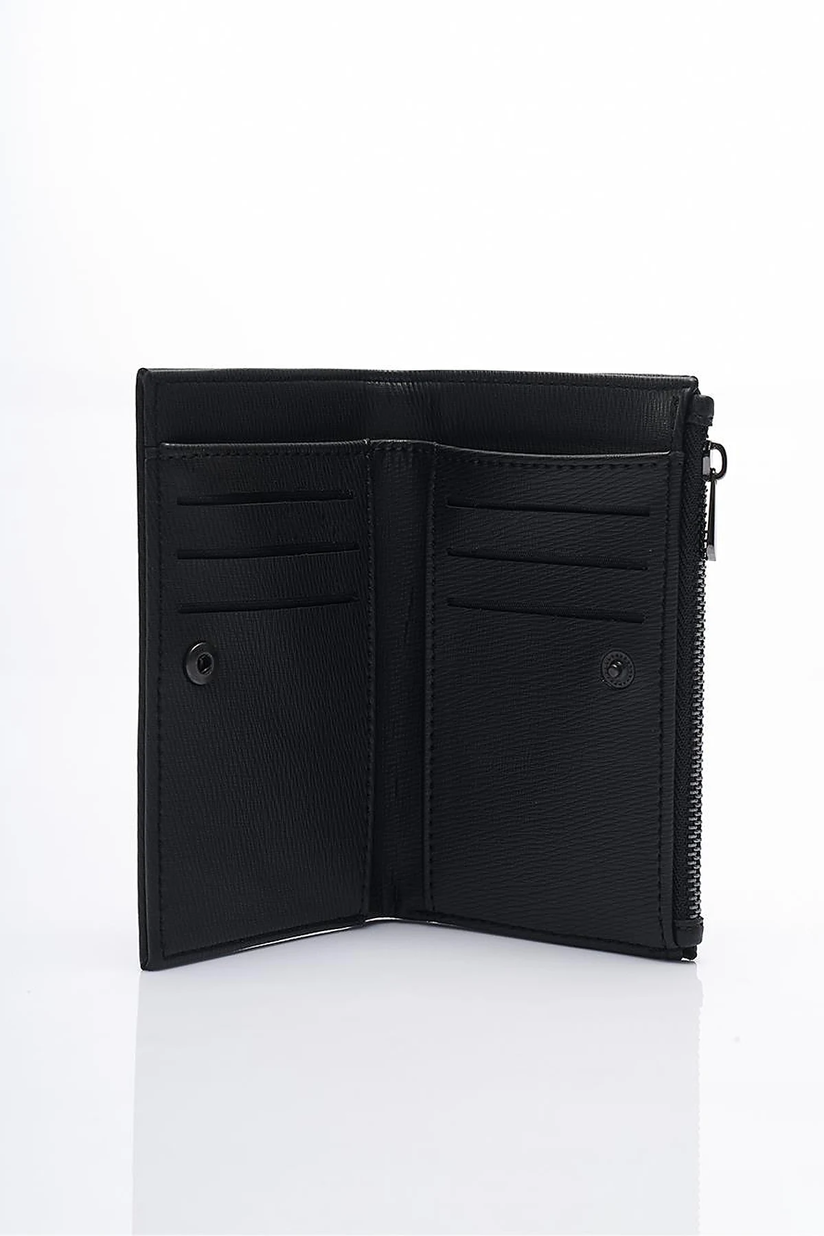 Faux Leather Rectangular Form Wallet Powder