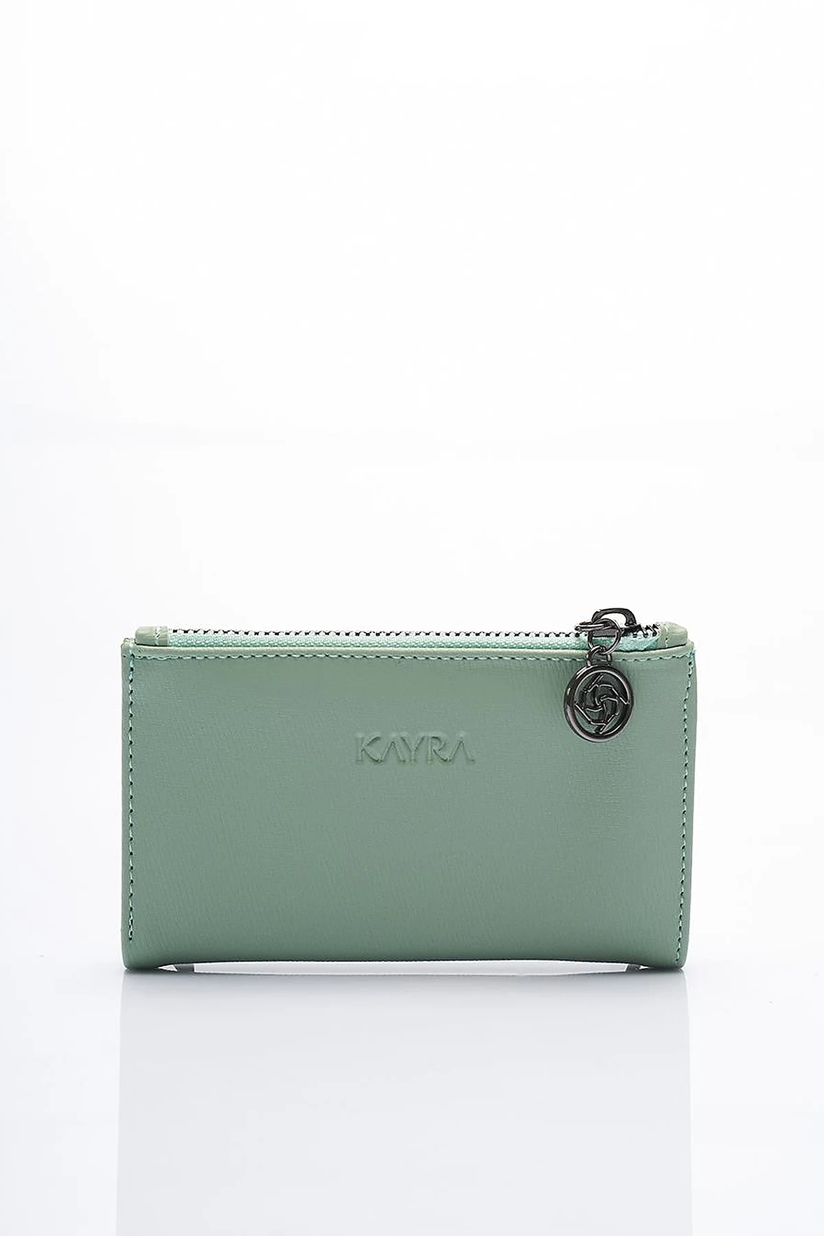 Faux Leather Rectangular Form Wallet Mint
