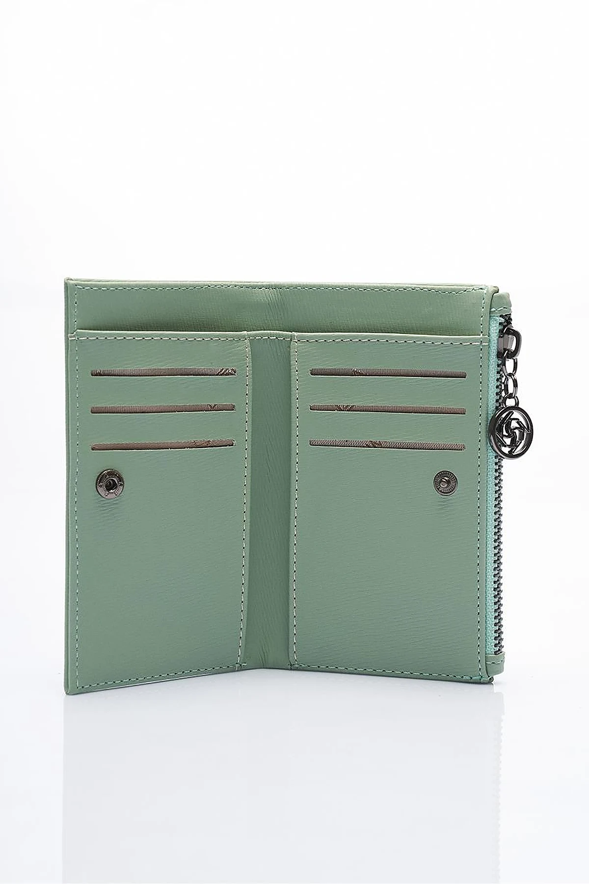 Faux Leather Rectangular Form Wallet Mint
